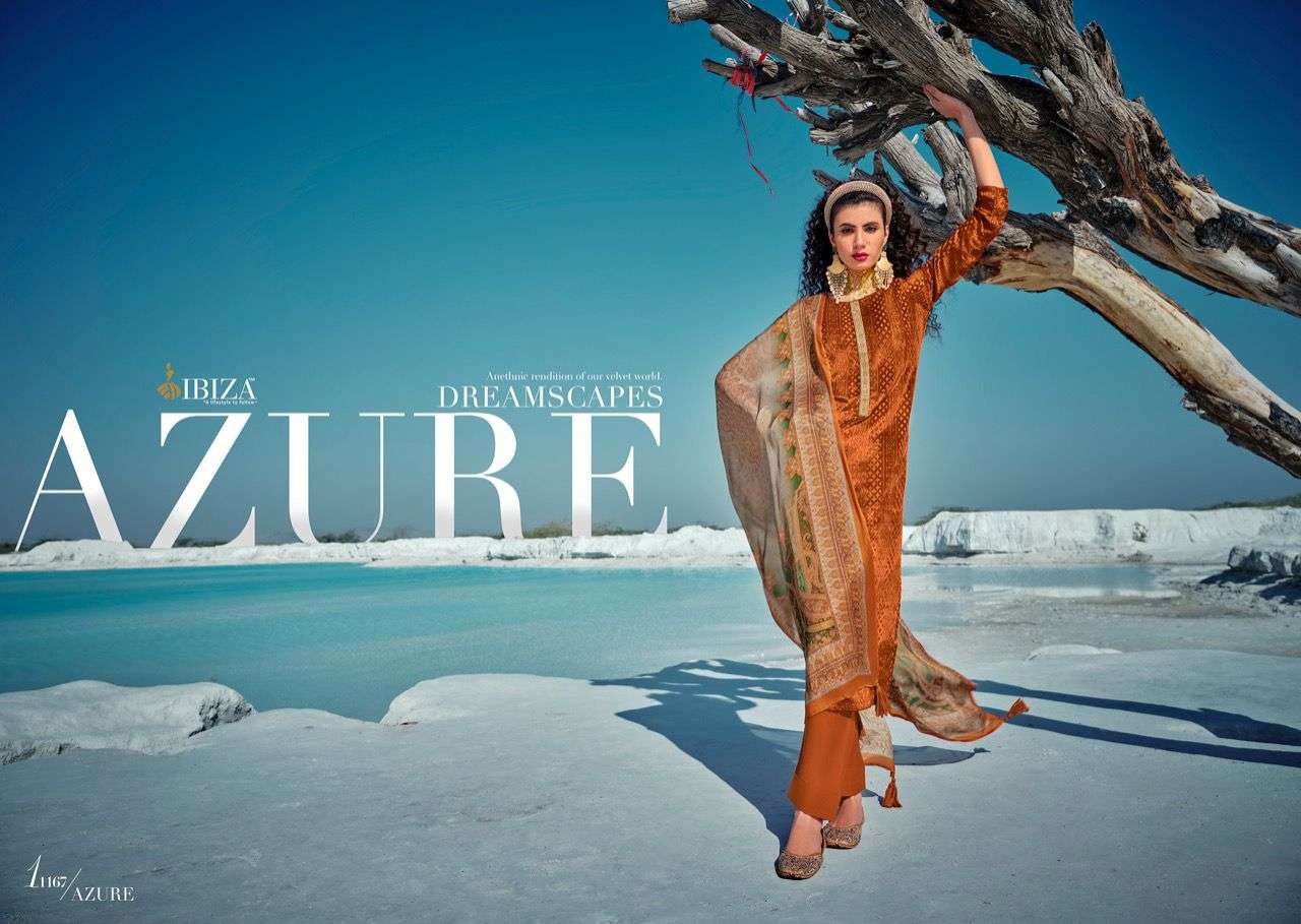 Ibiza Azure Catalog Pure Velvet Brasso Designer Expensive Wear Dress Materials