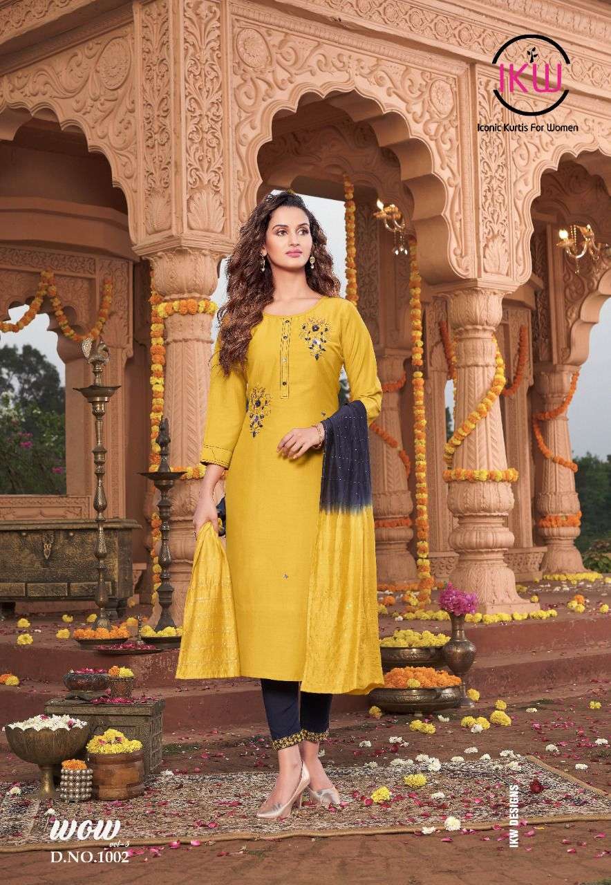 Ikw Wow vol 3 catalog    Silk Ethnic Wear Ready made  Top  bottom with Dupatta 