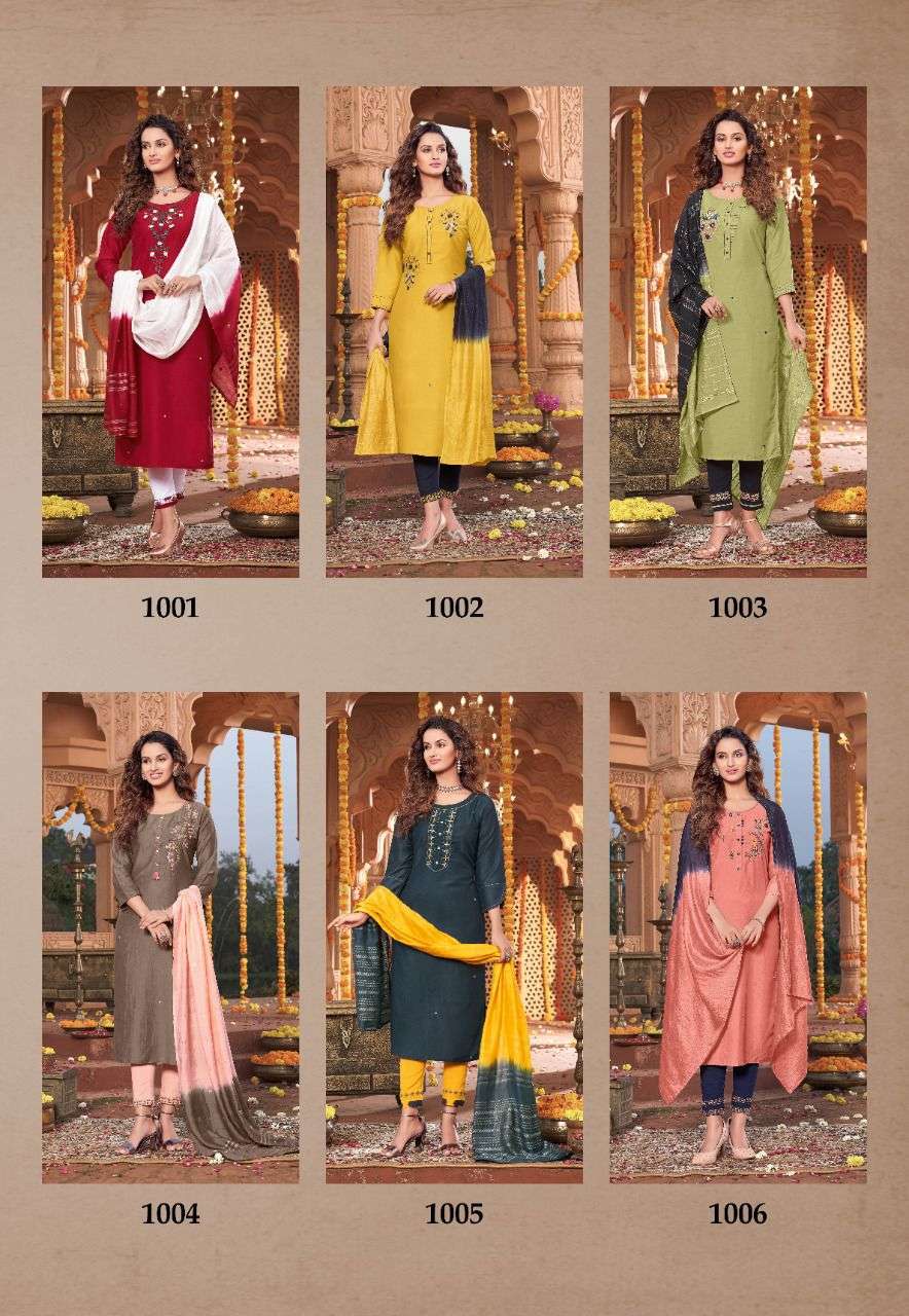 Ikw Wow vol 3 catalog    Silk Ethnic Wear Ready made  Top  bottom with Dupatta 