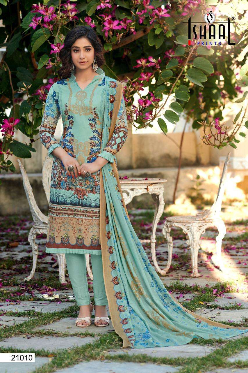 Ishaal Gulmohar Vol 21 Catalog Lawn Cotton Unstitched Salwar Suits