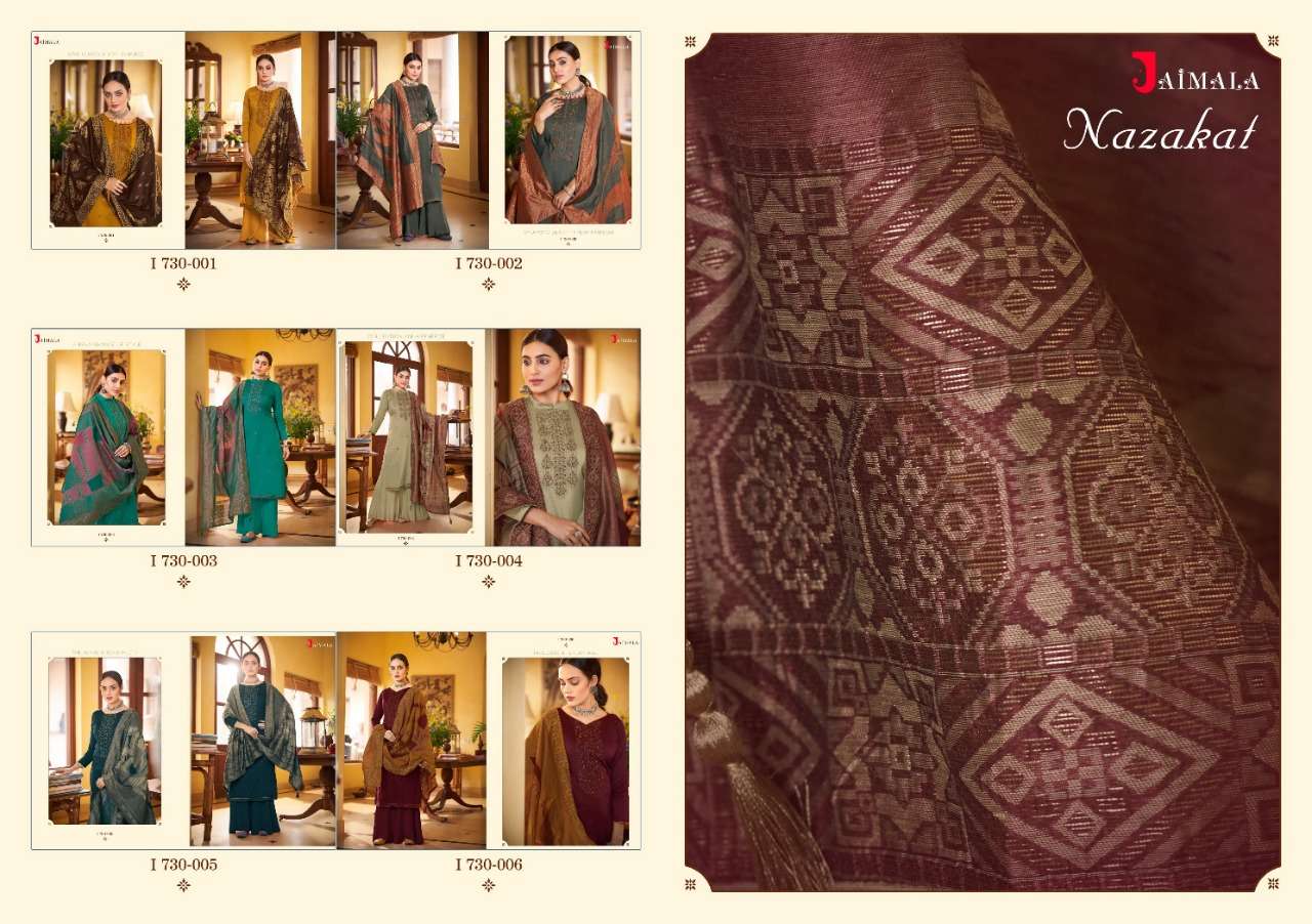 Jaimala Nazakat Catalog Pure Jam Cotton Festive Wear Unstitched Dress Materials 