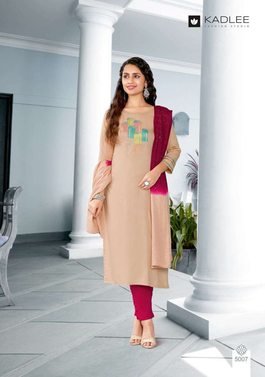 Kadlee Tamanna catalog   Heavy Rayon Ready Made kurti bottom with duptta catalog  