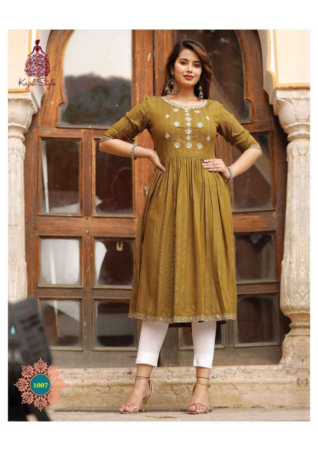 kajal style urban line vol 1 catalog designer rayon kurtis 9 2022 02 09 16 57 15