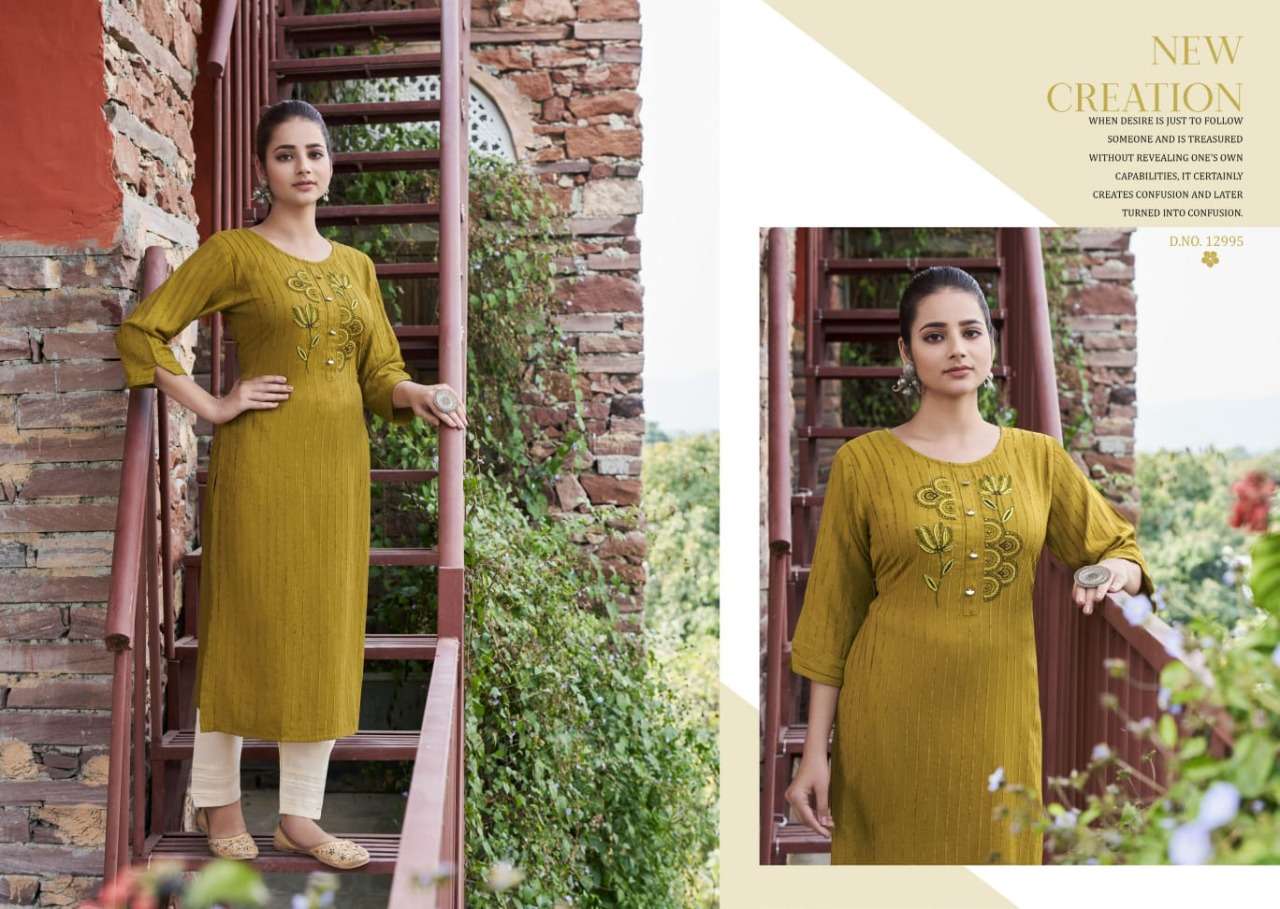 Kalaroop Angel Catalog Rayon Embroidery  Festive Wear Kurtis