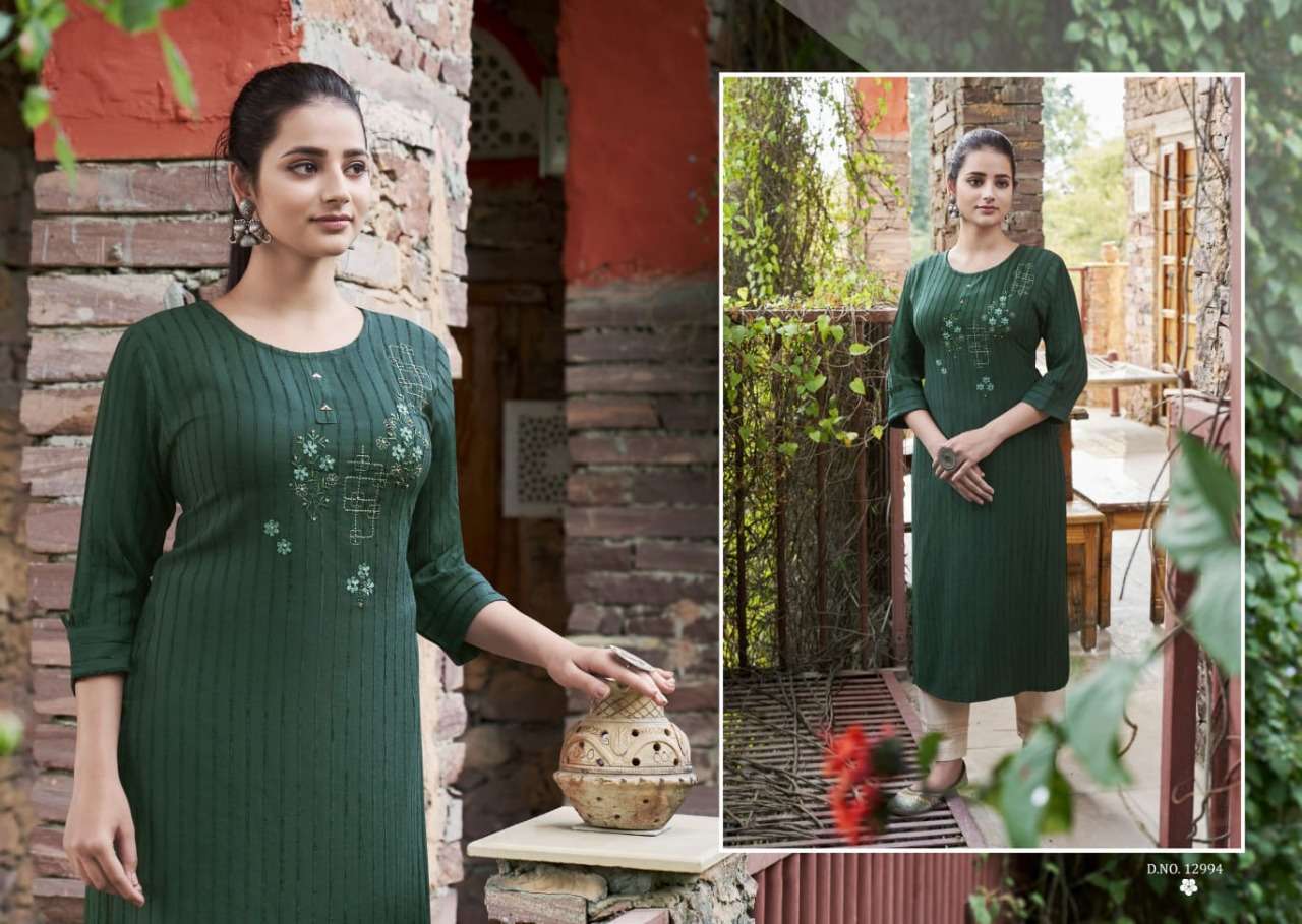 Kalaroop Angel Catalog Rayon Embroidery  Festive Wear Kurtis