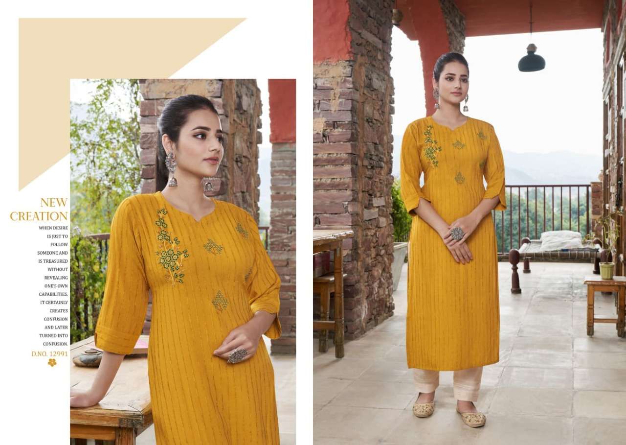 Kalaroop Angel Catalog Rayon Embroidery  Festive Wear Kurtis