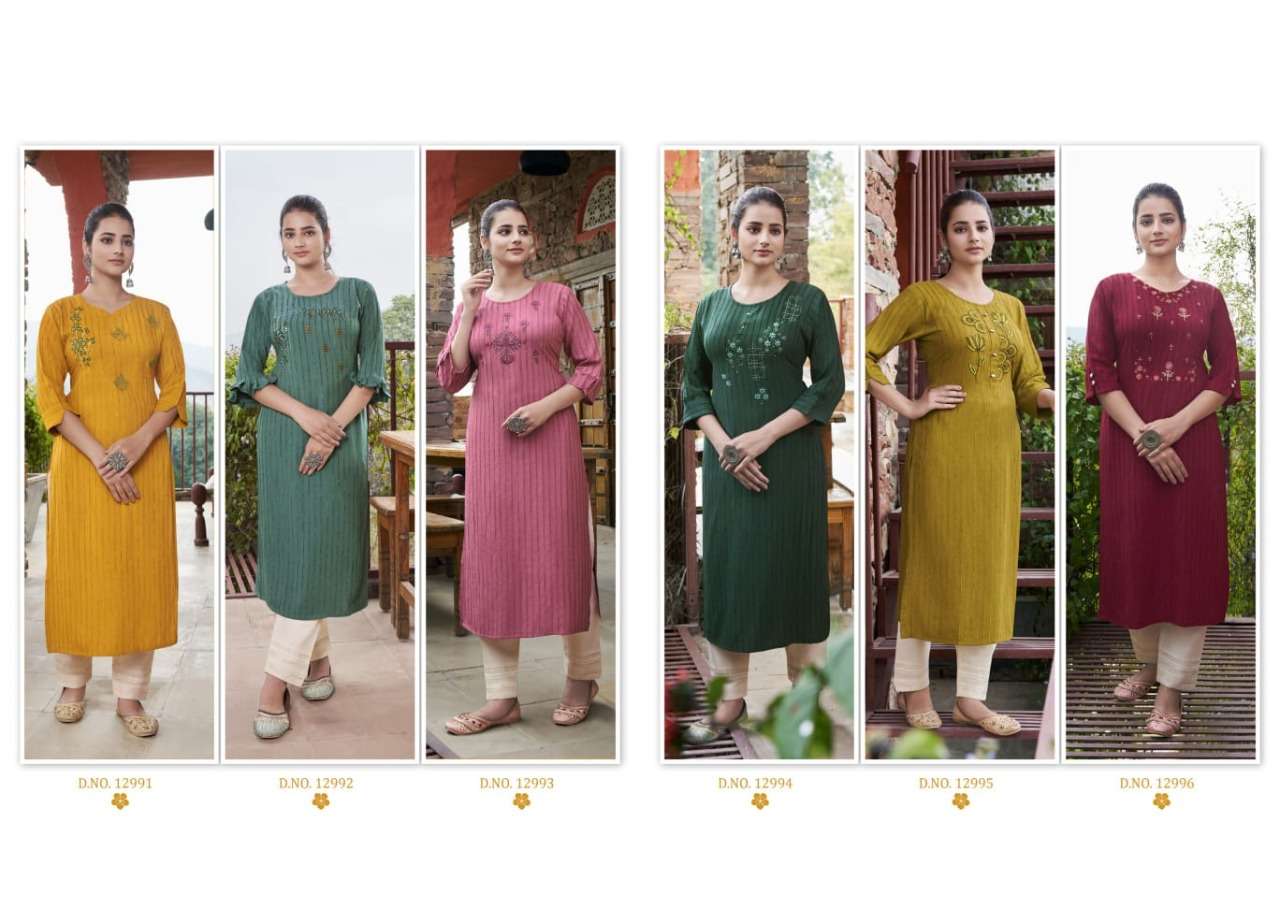 Kalaroop Angel Catalog Rayon Embroidery  Festive Wear Kurtis