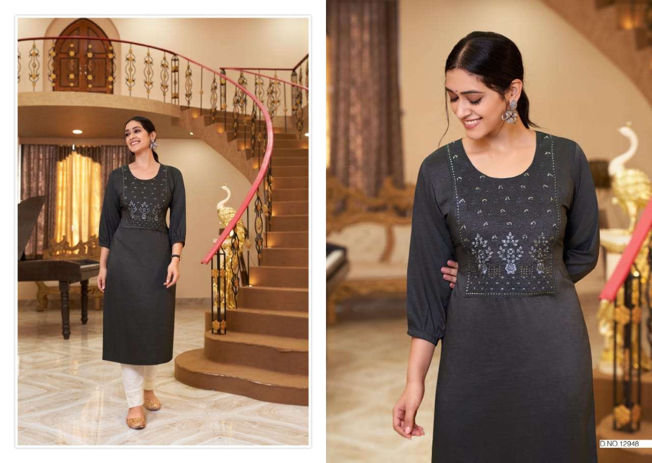 Kalaroop Avanti Fancy Wear Embroidery Kurtis Catalog