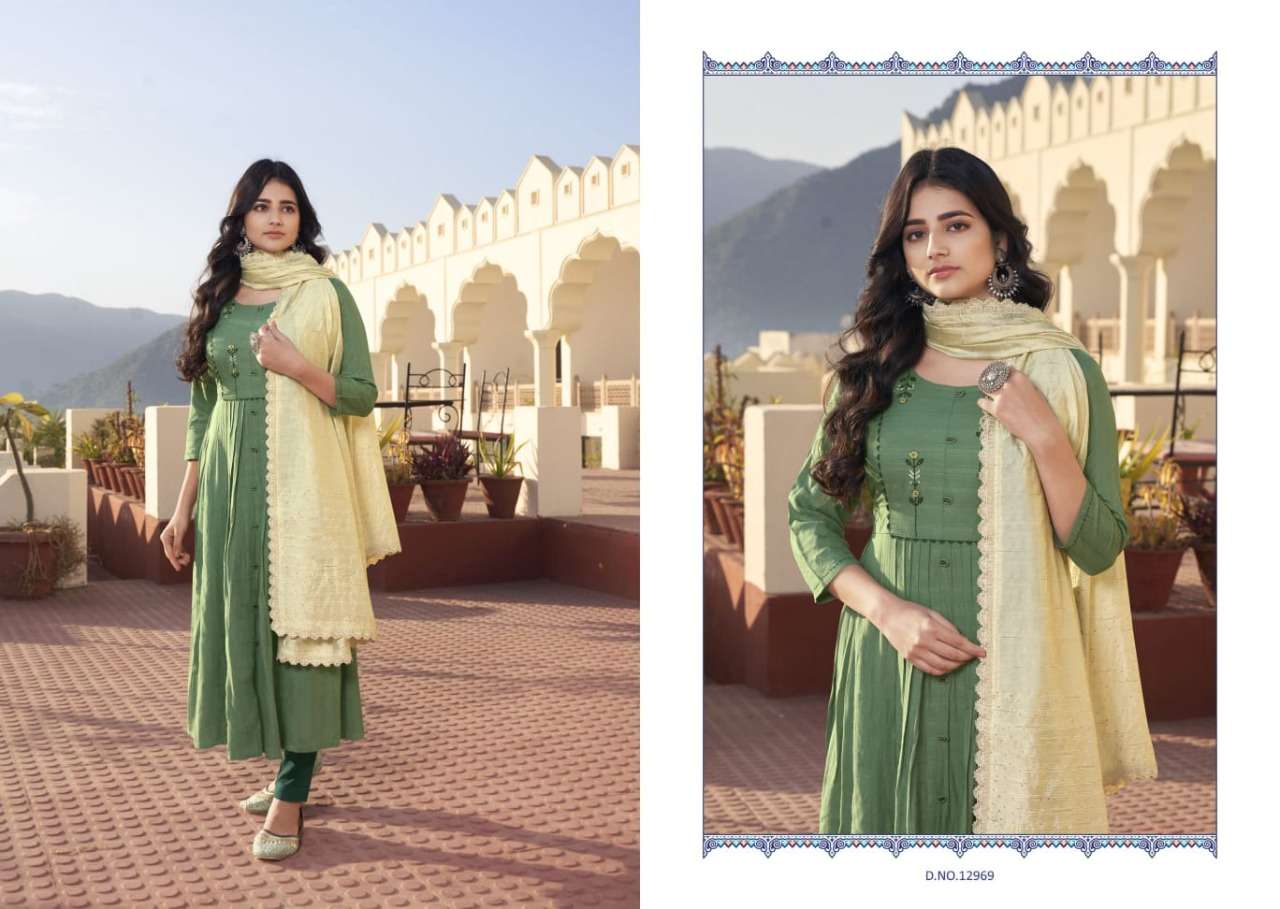 Kalaroop Olivia  catalog  Ready Made  top bottom with duptta