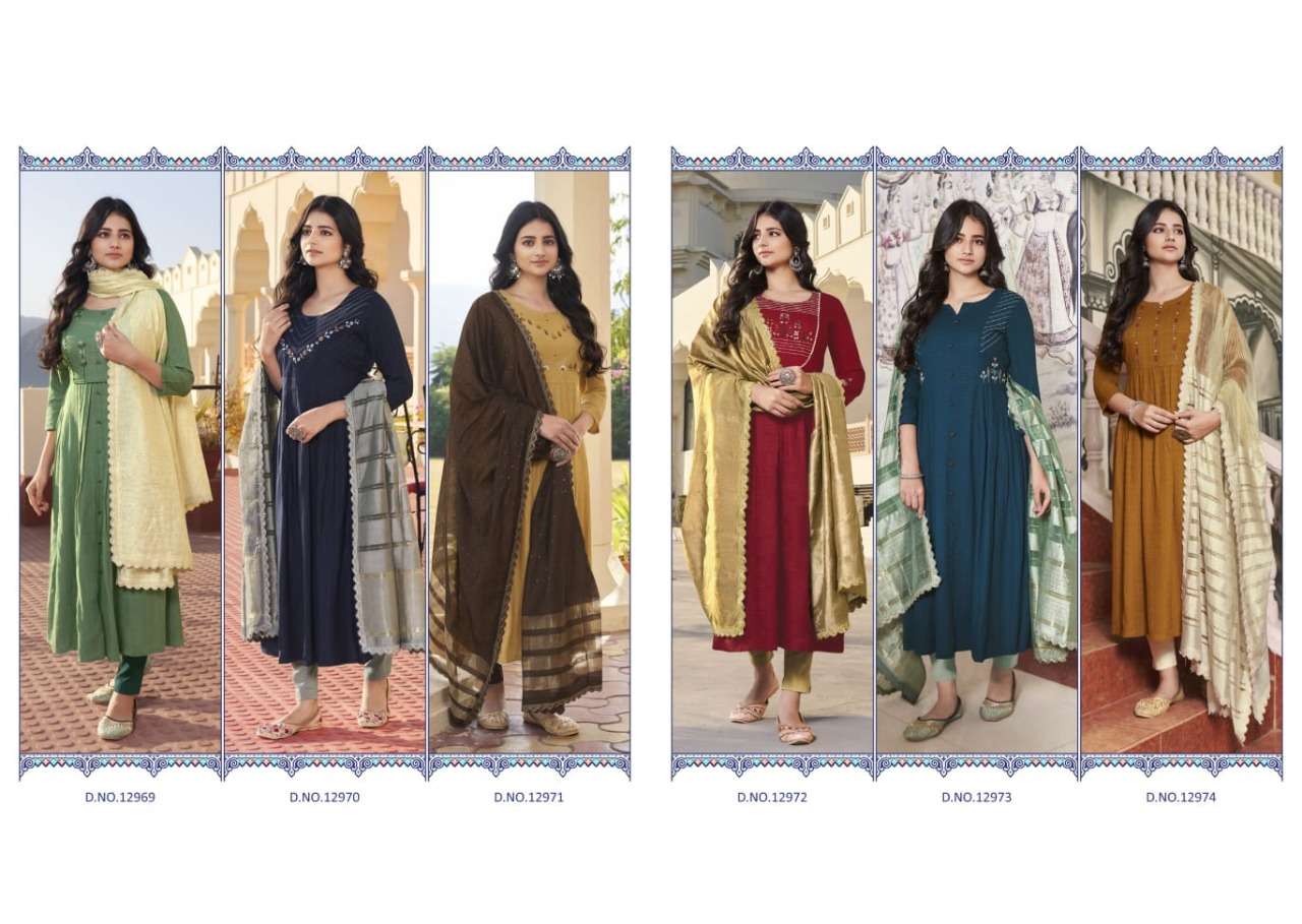 Kalaroop Olivia  catalog  Ready Made  top bottom with duptta