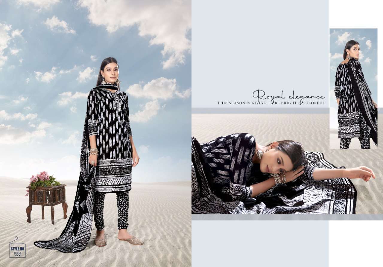 Keval Fab  Alija Black And White  catalog  Heavy  Karachi Cotton Suits ? Women Suits Wholesale