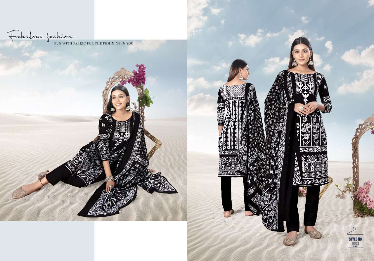 Keval Fab  Alija Black And White  catalog  Heavy  Karachi Cotton Suits ? Women Suits Wholesale