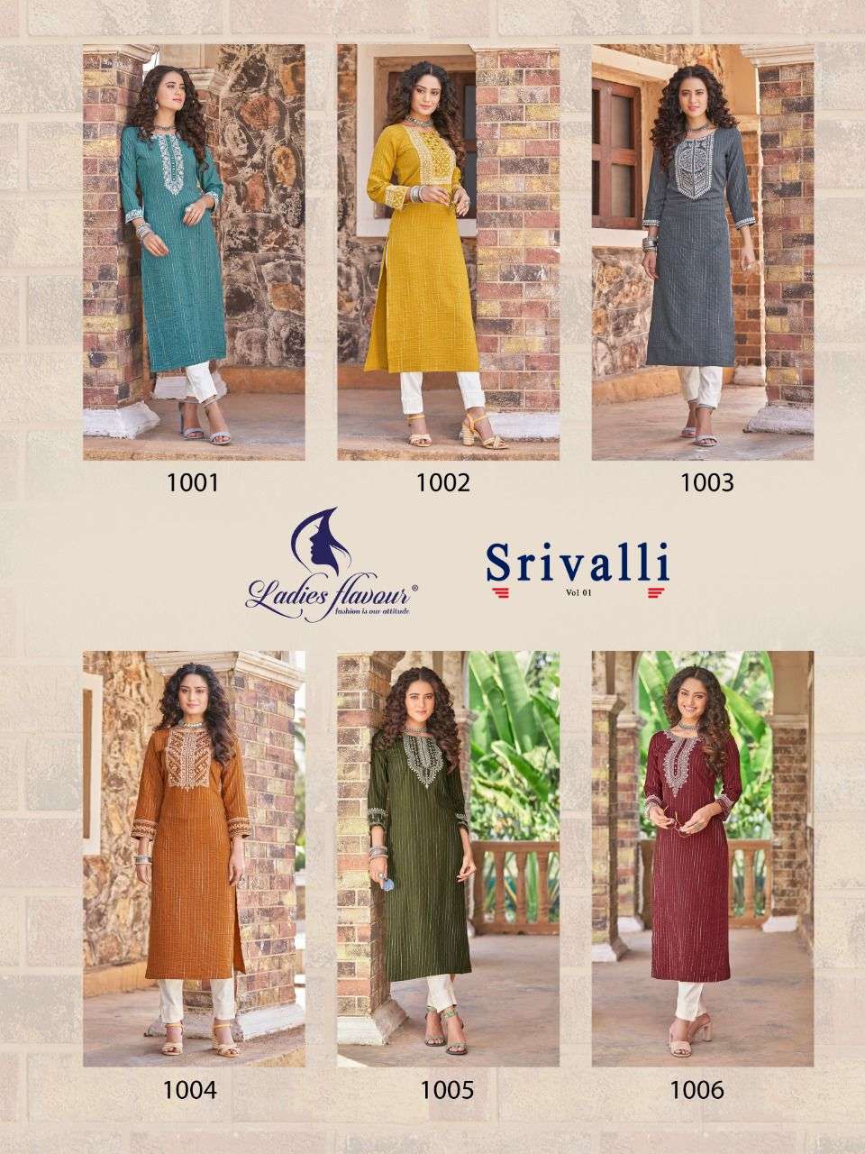 Ladies Flavour Srivalli   catalog  Rayon Kurti catalog