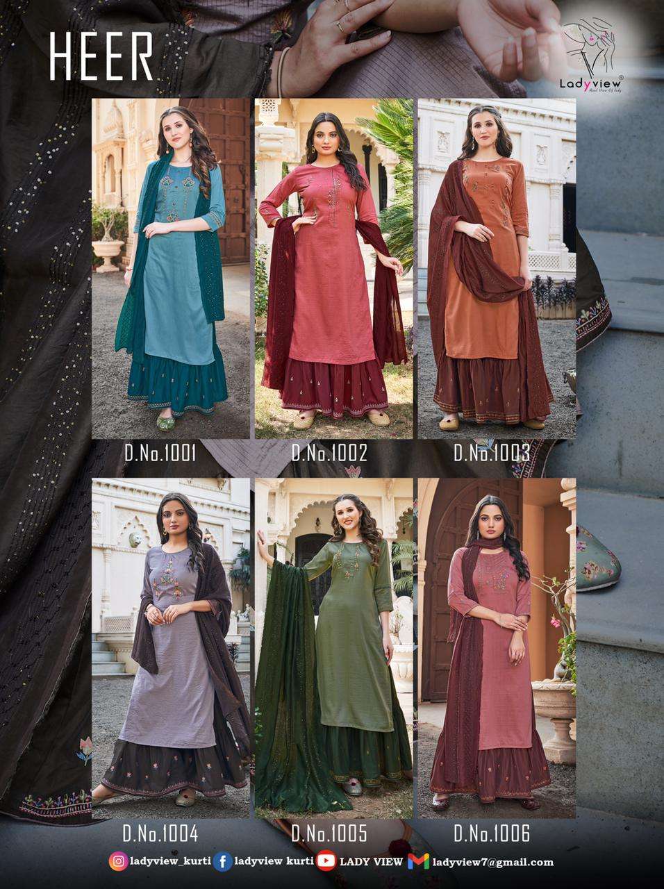Ladyview Heer Catalog Exclusive Wear Ready made Collection 