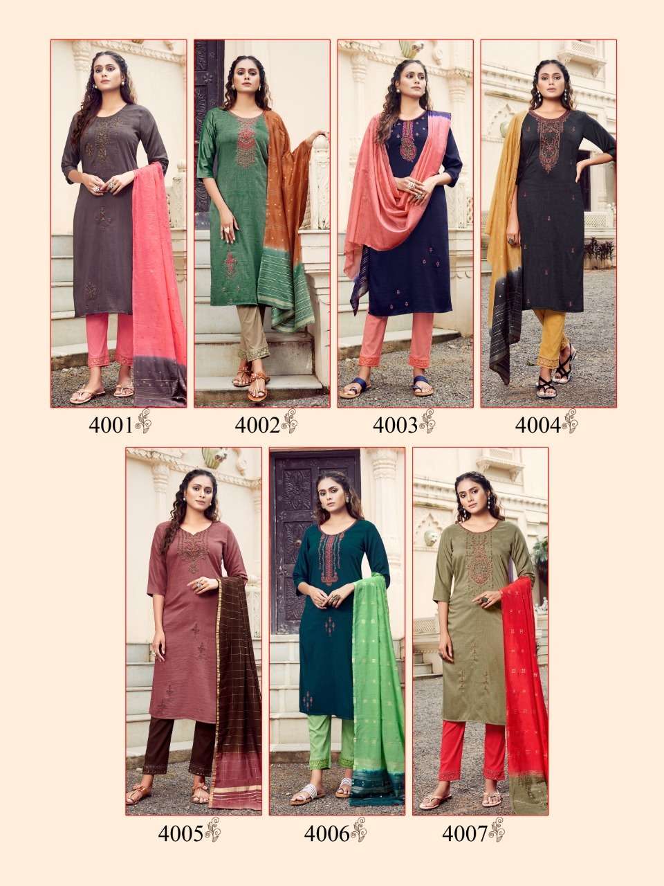Lilly Punam Catalog Party Wear Readymade Top Bottom Dupatta