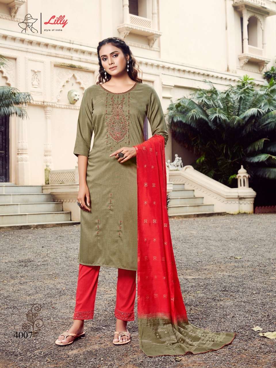 Lilly Punam Catalog Party Wear Readymade Top Bottom Dupatta