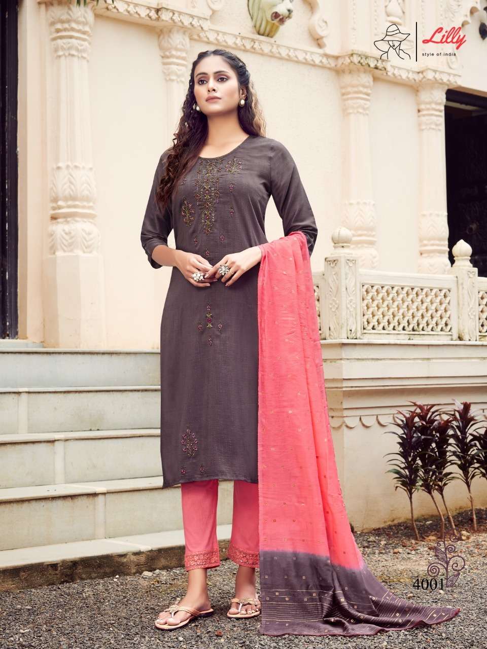 Lilly Punam Catalog Party Wear Readymade Top Bottom Dupatta