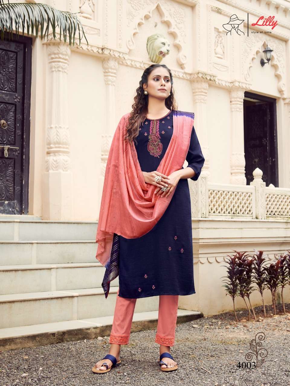 Lilly Punam Catalog Party Wear Readymade Top Bottom Dupatta