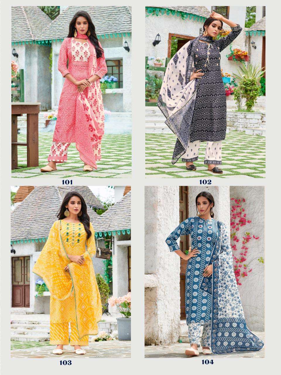 Lilly Sakira catalog  Designer Cotton Printed Readymade  top  bottom with Duptta