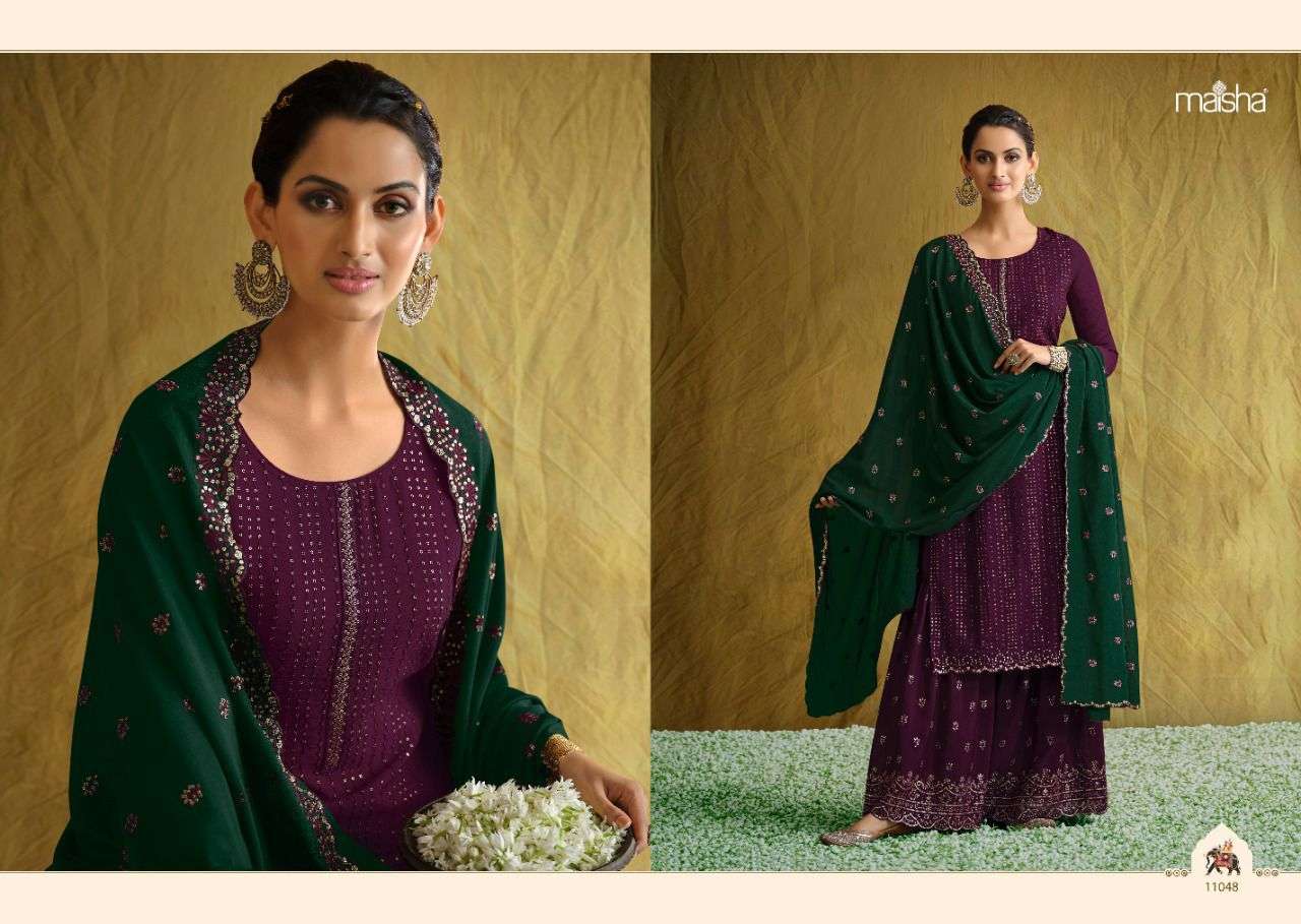 Maisha Ada Catalog Sharara Style Salwar Suit