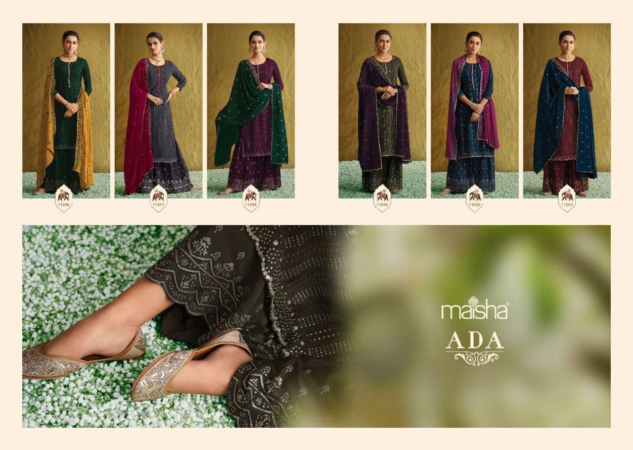 Maisha Ada Catalog Sharara Style Salwar Suit