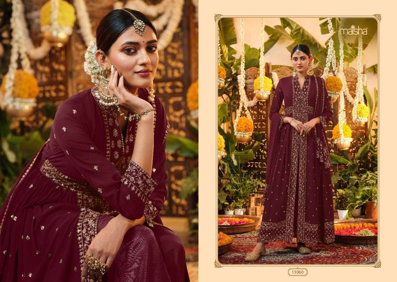 Maisha Zeynep Catalog Heavy Georgette Embroidery Work Expensive Salwar Suits 