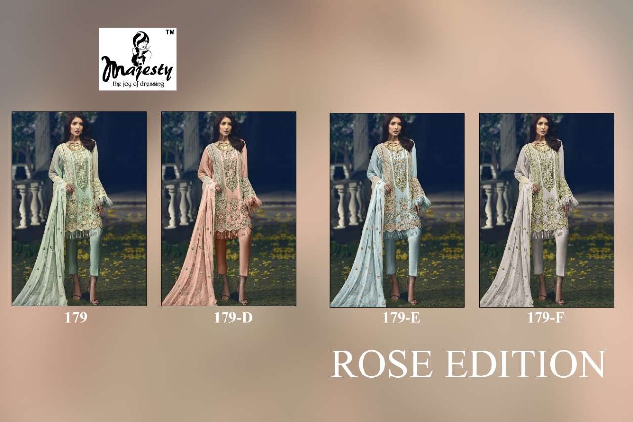 Majesty Rose Edition Catalog Georgette Wear Pakistani Salwar Suits 