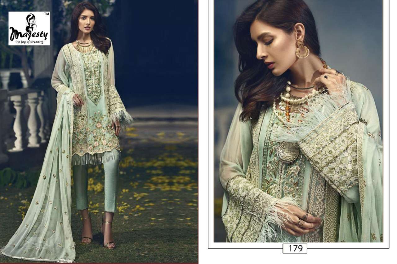 Majesty Rose Edition Catalog Georgette Wear Pakistani Salwar Suits 