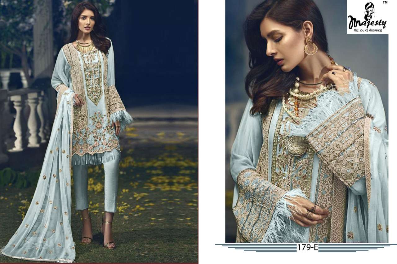 Majesty Rose Edition Catalog Georgette Wear Pakistani Salwar Suits 