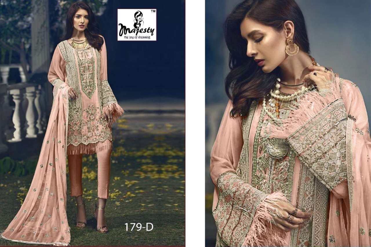 Majesty Rose Edition Catalog Georgette Wear Pakistani Salwar Suits 