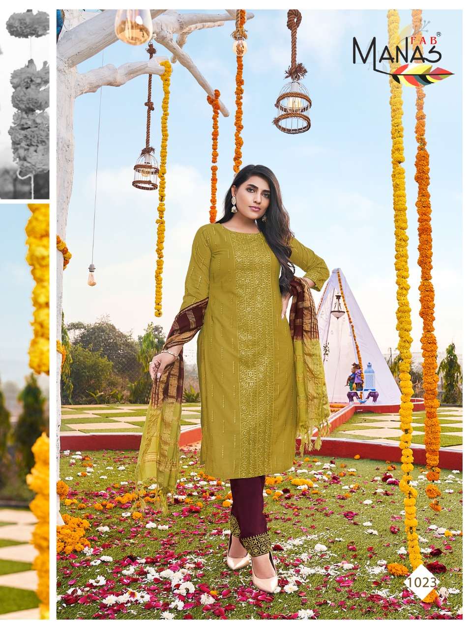 Manas Lucknowi  vol 4  catalog  Designer Festive Wear Readymade Top Bottom with Dupatta 