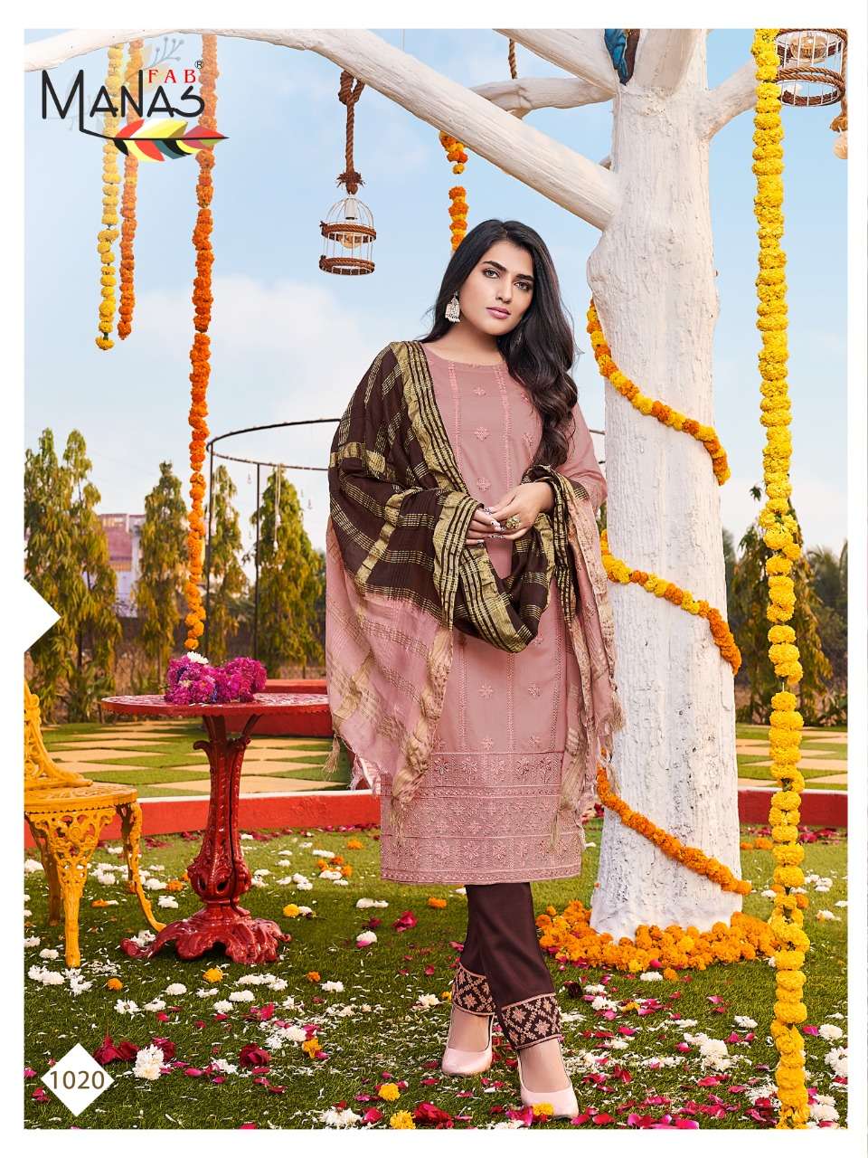 Manas Lucknowi  vol 4  catalog  Designer Festive Wear Readymade Top Bottom with Dupatta 