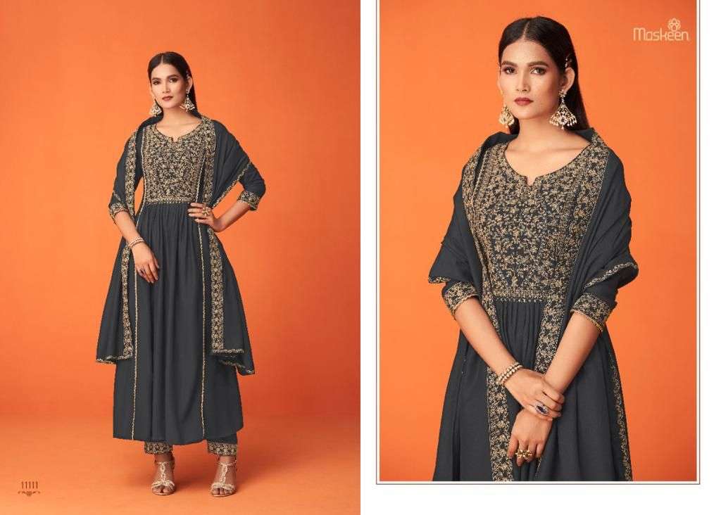 Maskeen Aatika Catalog Exclusive Readymade Top Bottom With Dupatta 