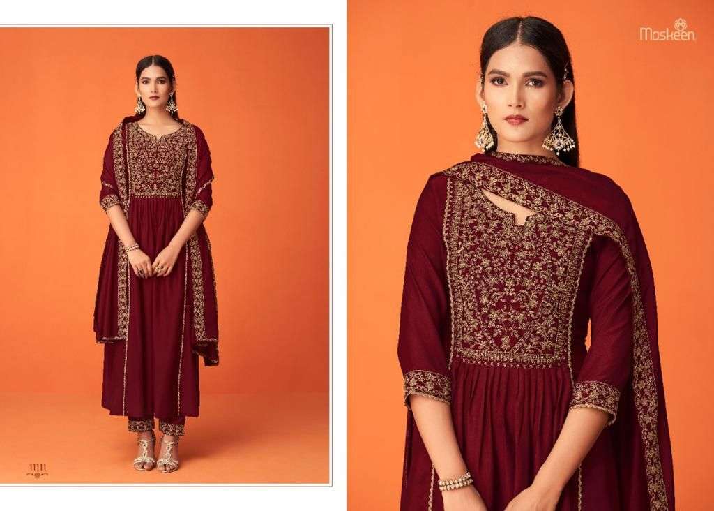 Maskeen Aatika Catalog Exclusive Readymade Top Bottom With Dupatta 