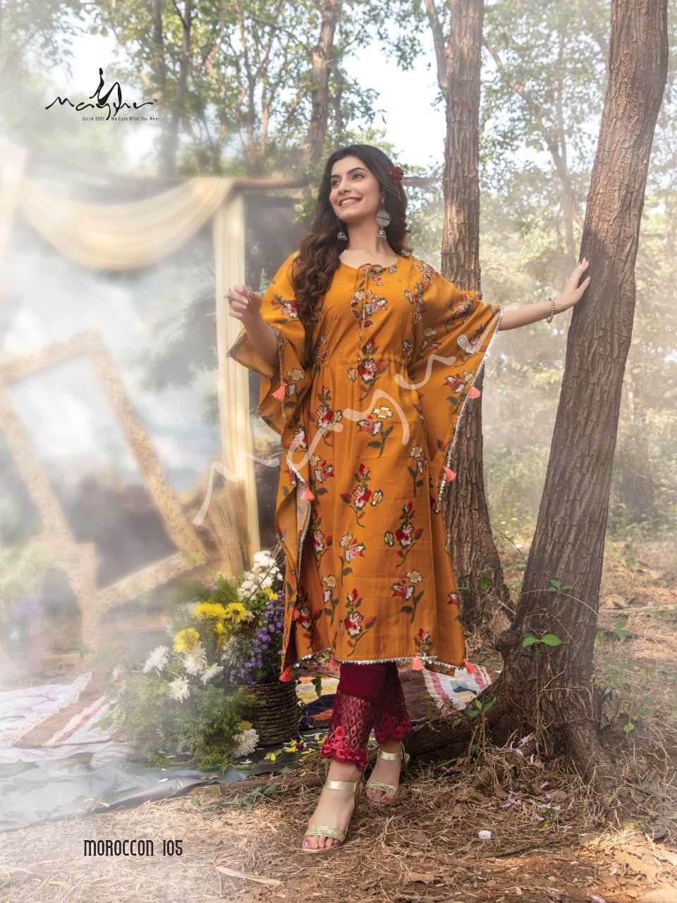 Mayur Morrocon  catalog Premium Modal Muslin Kaftan Style Kurti