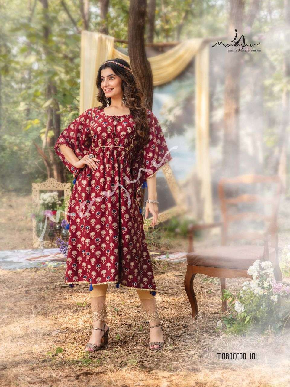 Mayur Morrocon  catalog Premium Modal Muslin Kaftan Style Kurti