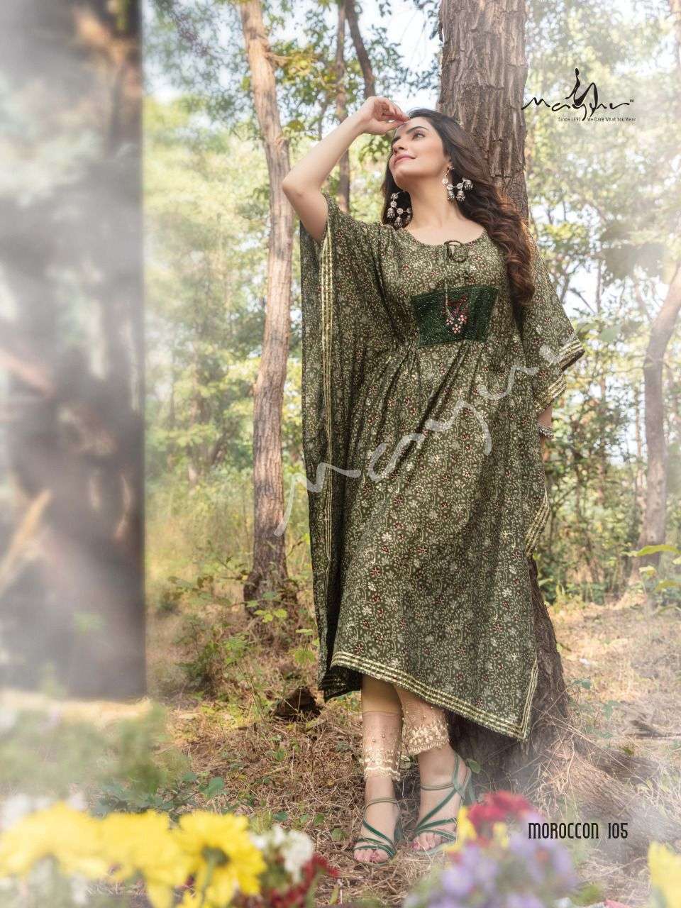 Mayur Morrocon  catalog Premium Modal Muslin Kaftan Style Kurti