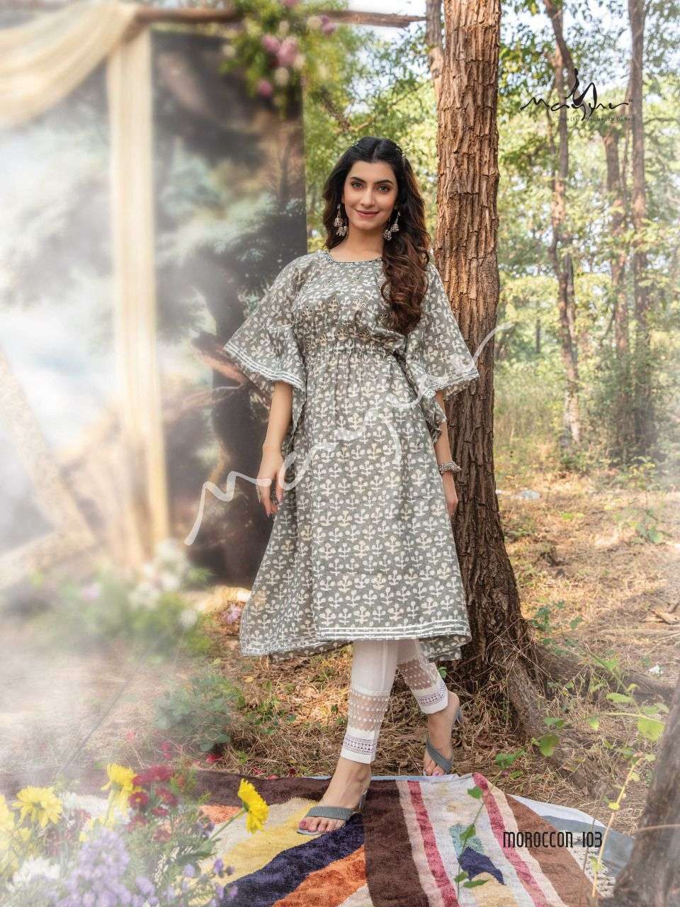 Mayur Morrocon  catalog Premium Modal Muslin Kaftan Style Kurti