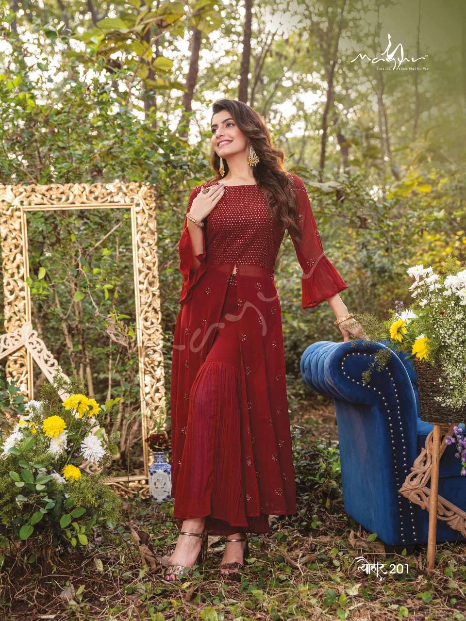 Mayur Tyohar Vol 2 Catalog Designer Party Wear Readymade Top with Sharara 