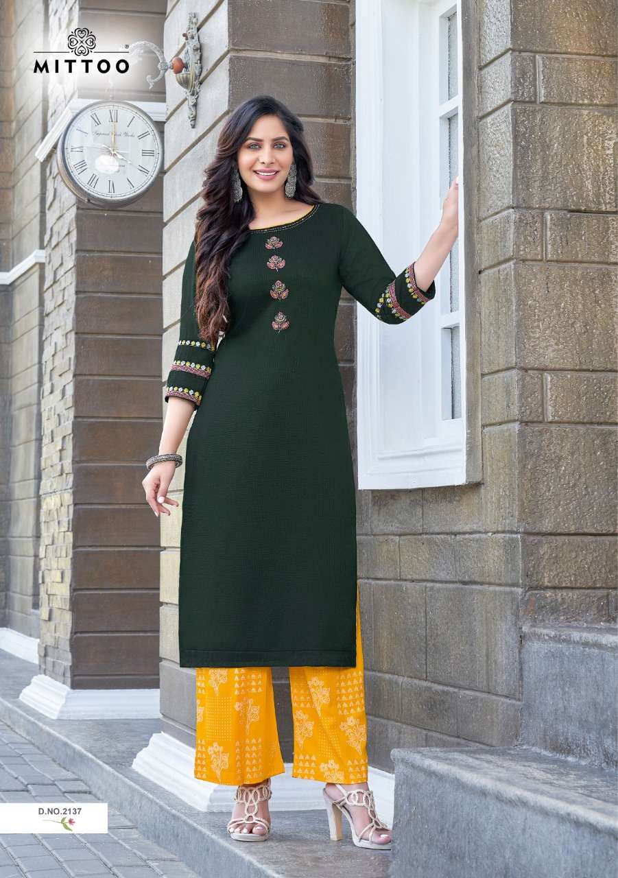Mittoo Panghat Vol 21 catalog  Designer Kurti With Plazzo   Buy Mittoo Kurtis in Wholesale