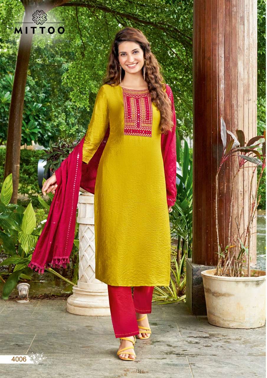 Mittoo Shringar Vol 1  catalog Nylone Viscose Ready-made  Kurtis bottom with  Dupatta 