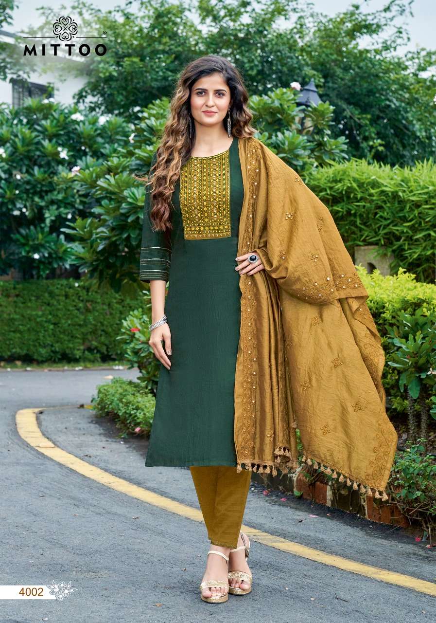 Mittoo Shringar Vol 1  catalog Nylone Viscose Ready-made  Kurtis bottom with  Dupatta 
