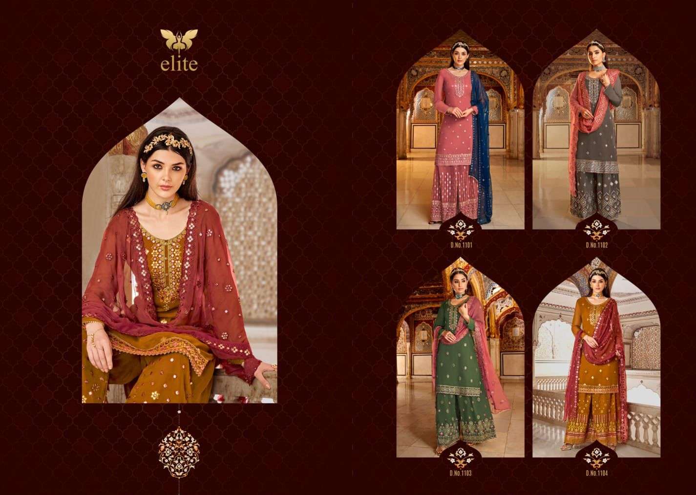 Mohini Fashion Elite Catalog Exclusive Wear Readymade Sharara Suits 