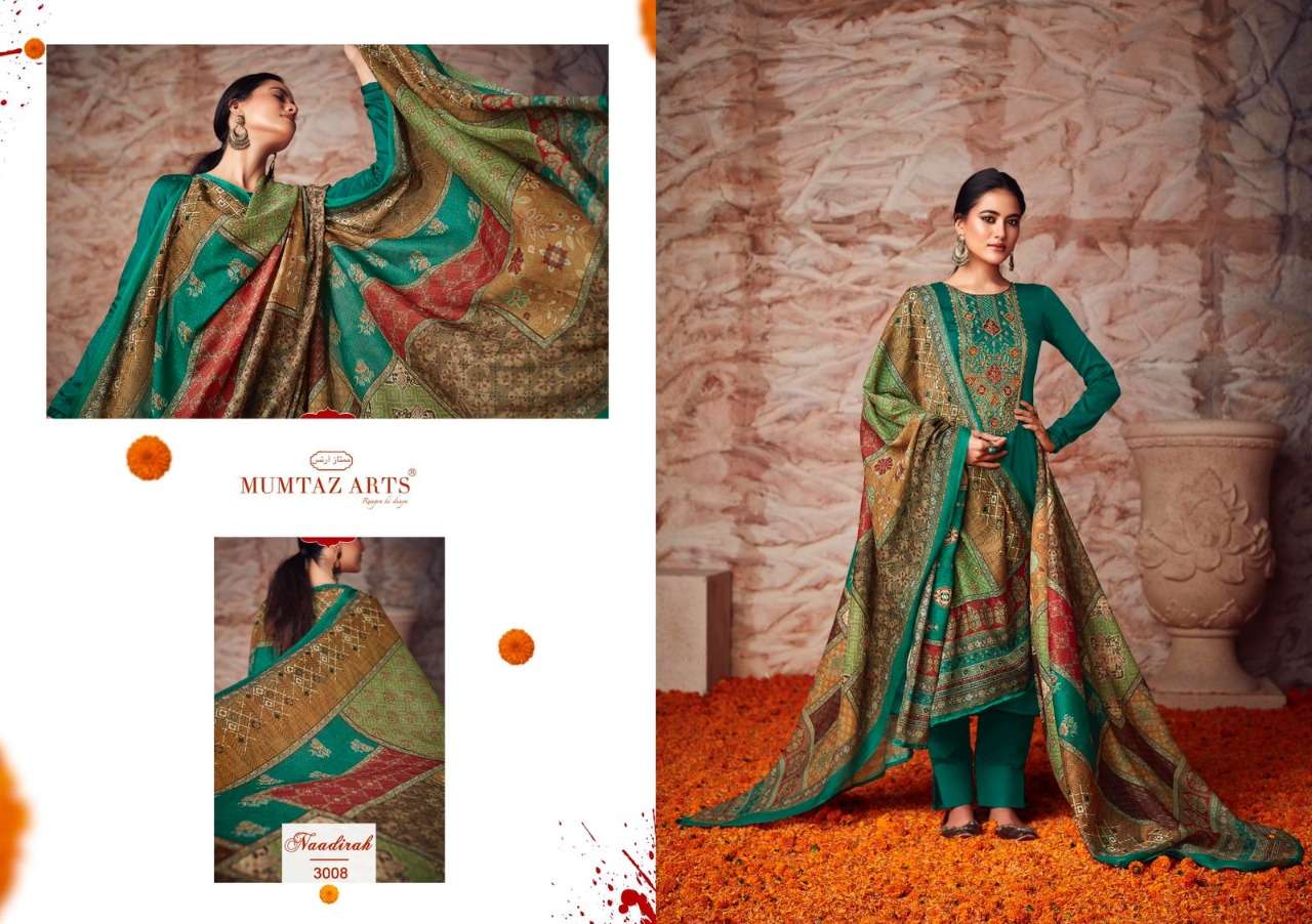 Mumtaz Art Naadirah Vol 2 Catalog Pure Jam Satin Heavy Designer Dress Materials