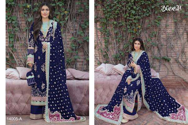 Noor Aafozeh Vol 2 catalog  Hit Collection 14005 Fancy Georgette Pakistani Salwar suits 