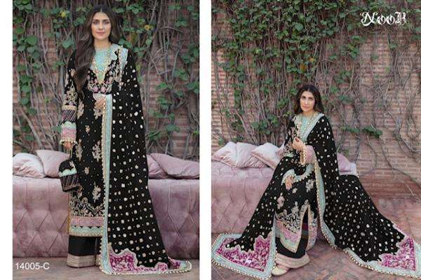 Noor Aafozeh Vol 2 catalog  Hit Collection 14005 Fancy Georgette Pakistani Salwar suits 