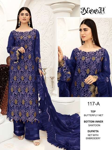 Noor Hit 117 Catalog Embroidery Wear Pakistani Salwar Kameez