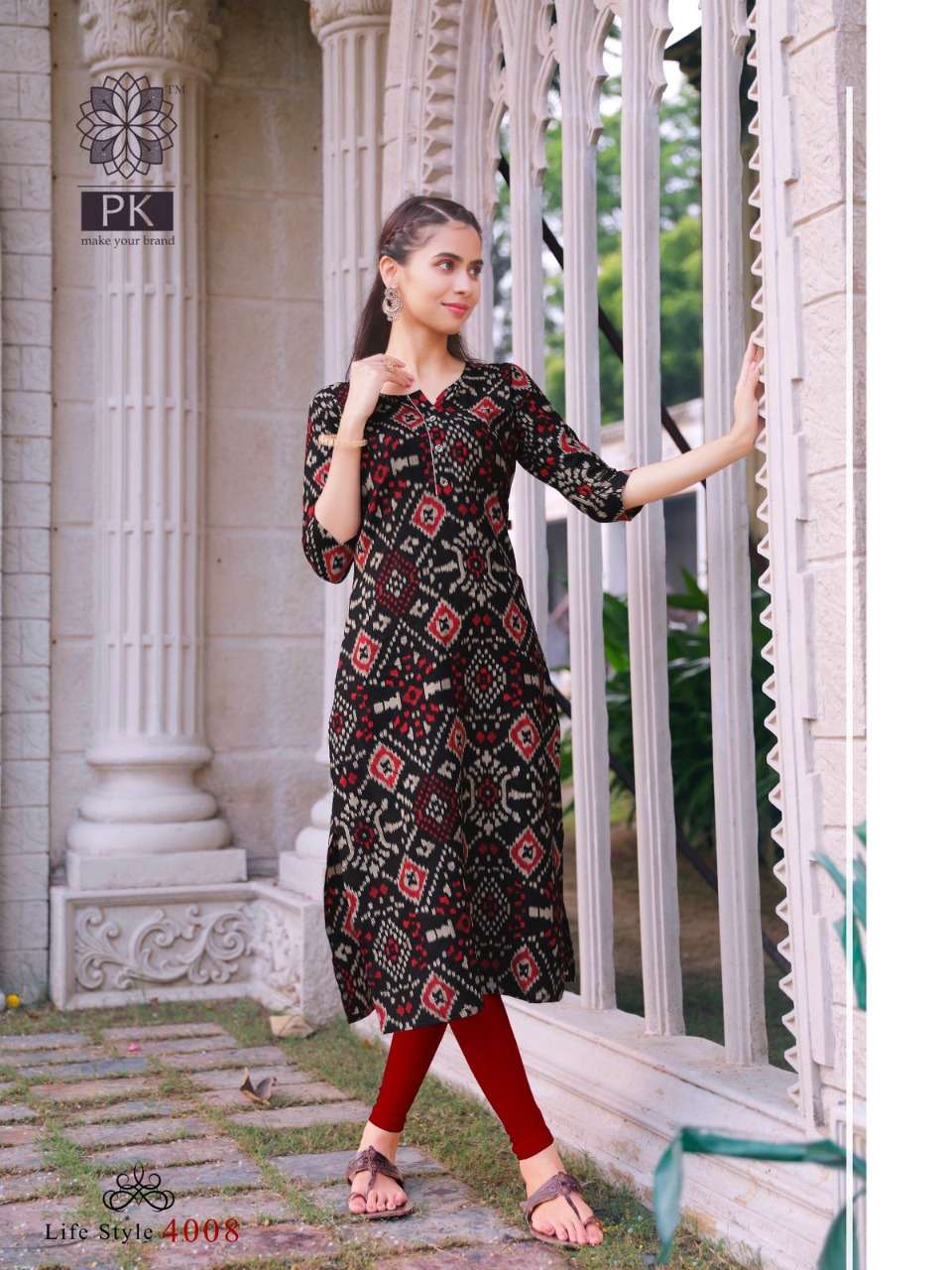 PK Lifestyle vol 4 catalog Fancy Rayon Printed Casual wear Kurtis