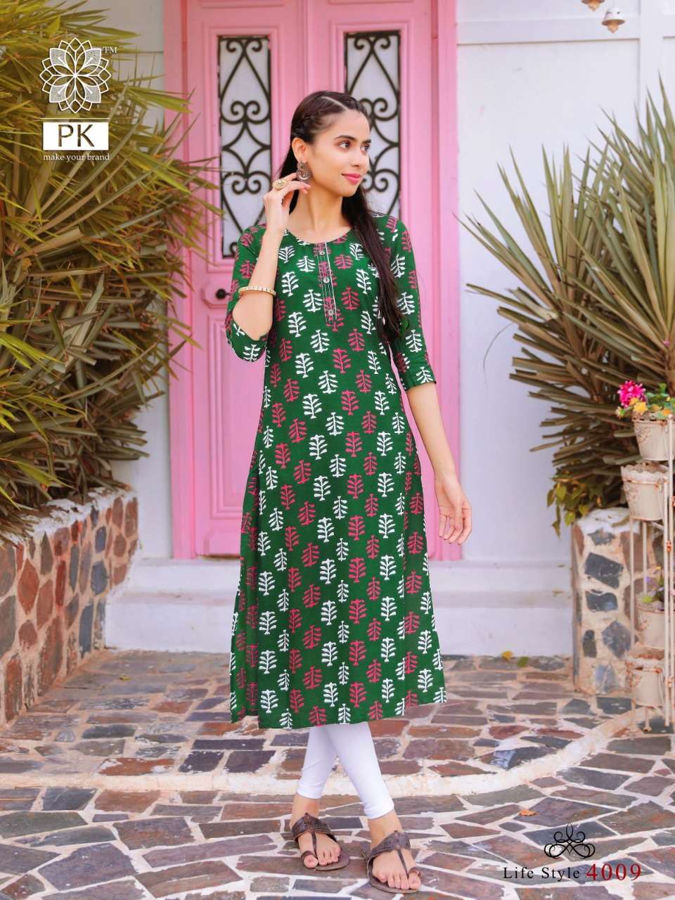 PK Lifestyle vol 4 catalog Fancy Rayon Printed Casual wear Kurtis