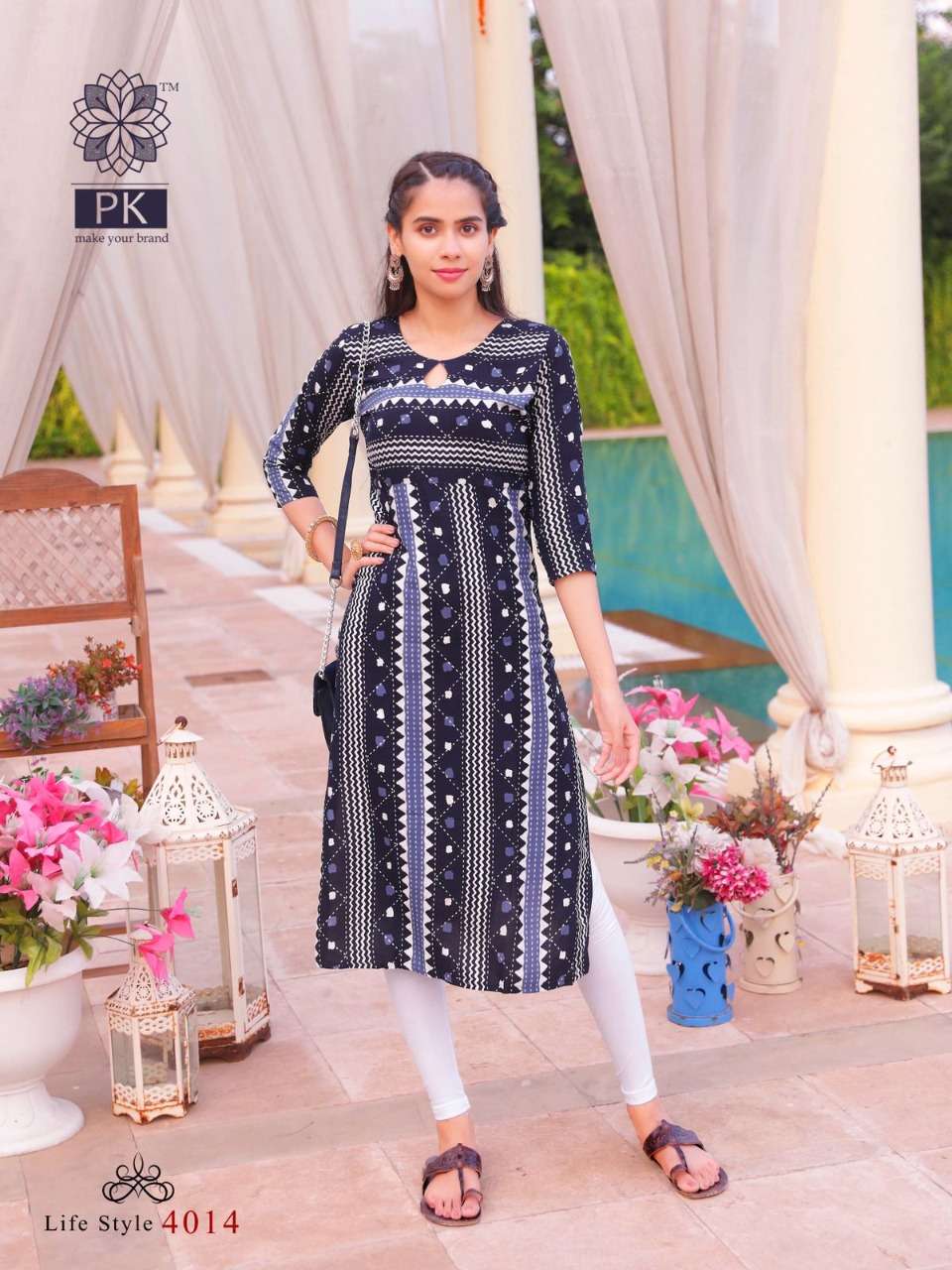 PK Lifestyle vol 4 catalog Fancy Rayon Printed Casual wear Kurtis